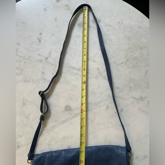 J Crew Margate Blue Leather Crossbody Bag - Picture 7 of 12